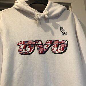 Drake OVO October's Very Own Flag Hoodie White (SMALL)